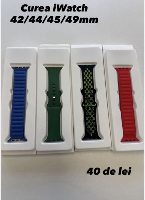 Curele compatibile Apple Watch 42/44/45/49mm,diverse culori