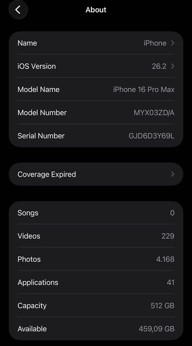 iPhone 16 Pro Max, 512, 5G, Black Titanium