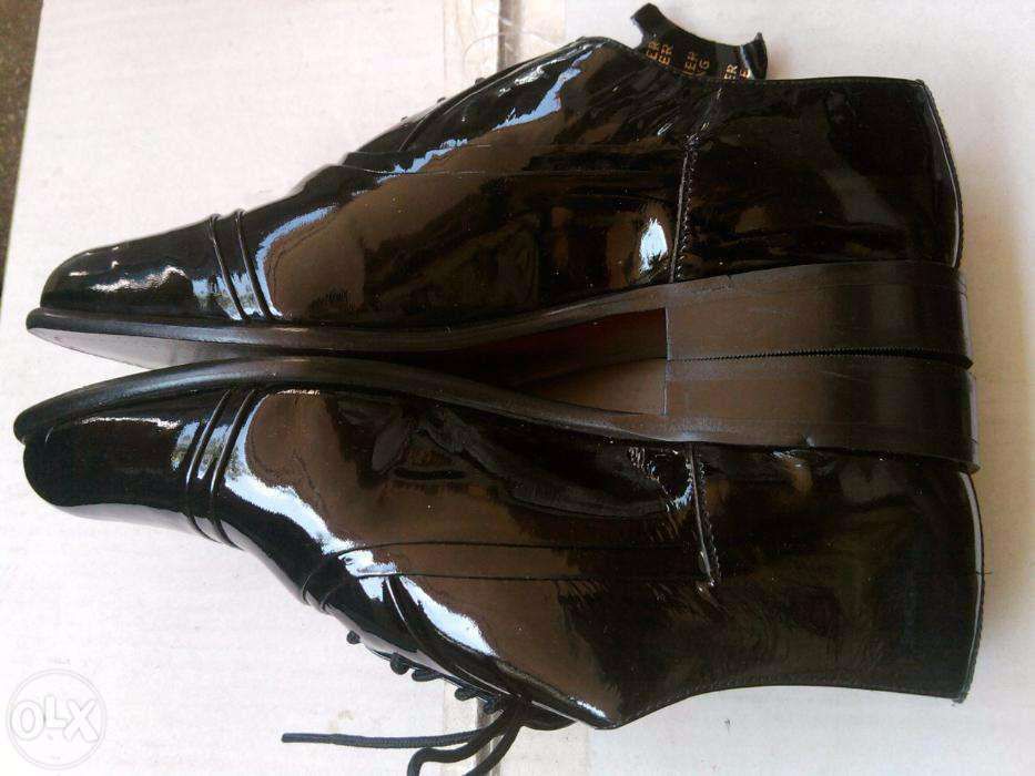 Pantofi barbati lac noi piele neagra englezesti nunta nr39,42 v. Publi