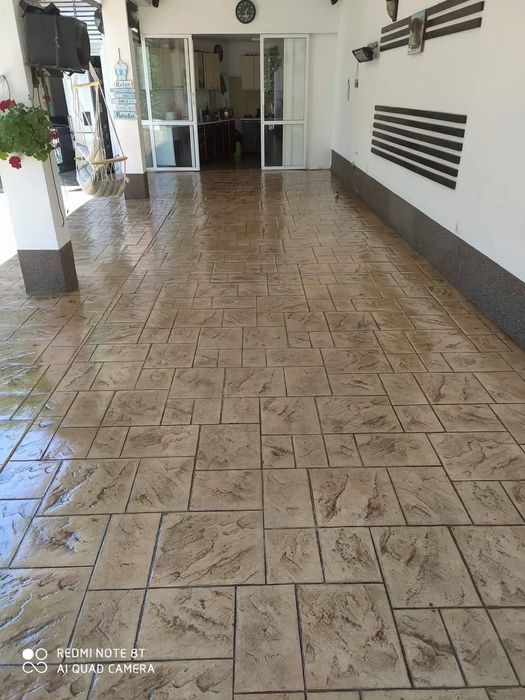 Beton amprentat  , elicopterizat, măturat și vertical