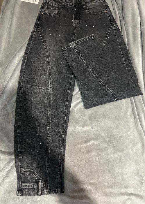 Дънки балон с камъчета