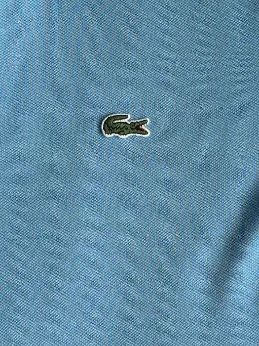 Мъжка светло синя тениска с яка Lacoste оригинална