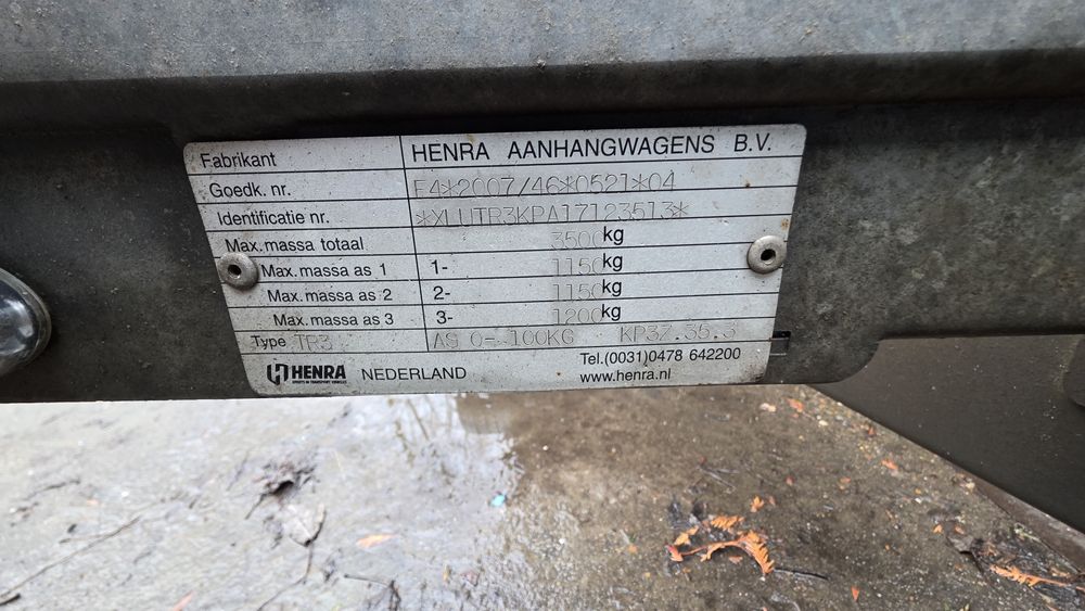 Platformă/remorca HENRA 3500 KG