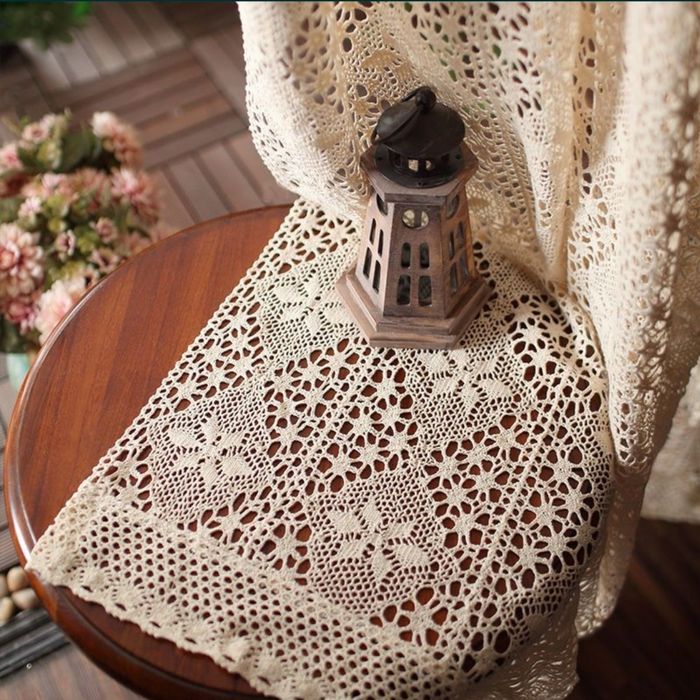 Шторы вязаные ажурные