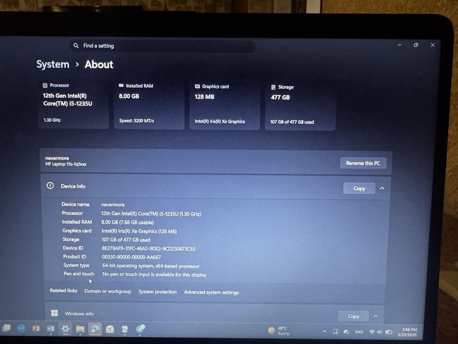 HP core-i5 512gb SSD