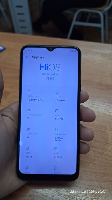 Telfon Tecno Pop6 PRO Sotiladi