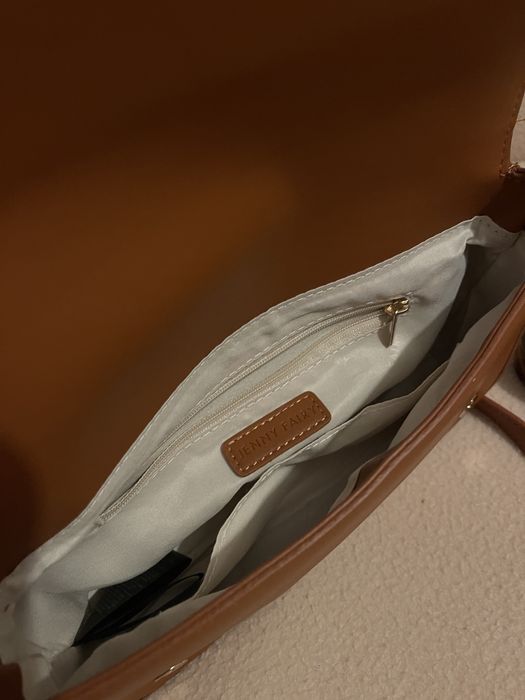 Нова кафява дамска чанта