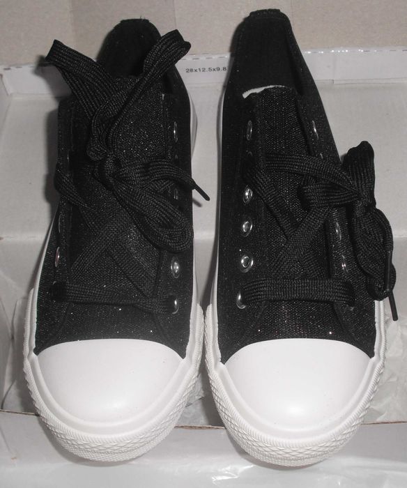 Кецове с ефект брокат, черни и червени, р-р 36 - 39