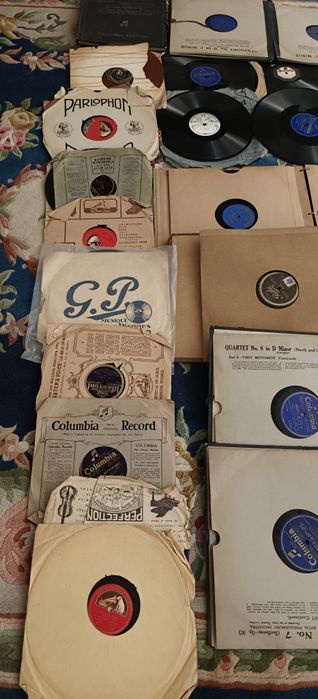 Lot discuri gramofon vechi 78 RPM - Columbia, Parlophon, muzică clasică