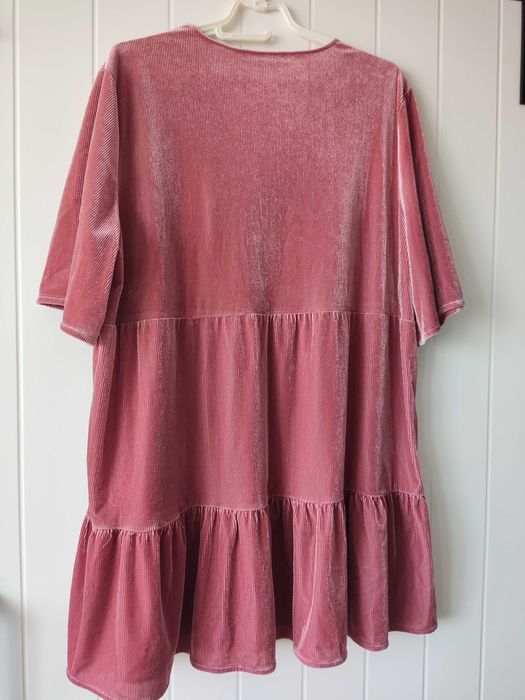 ZARA Дамска рокля пепел от рози