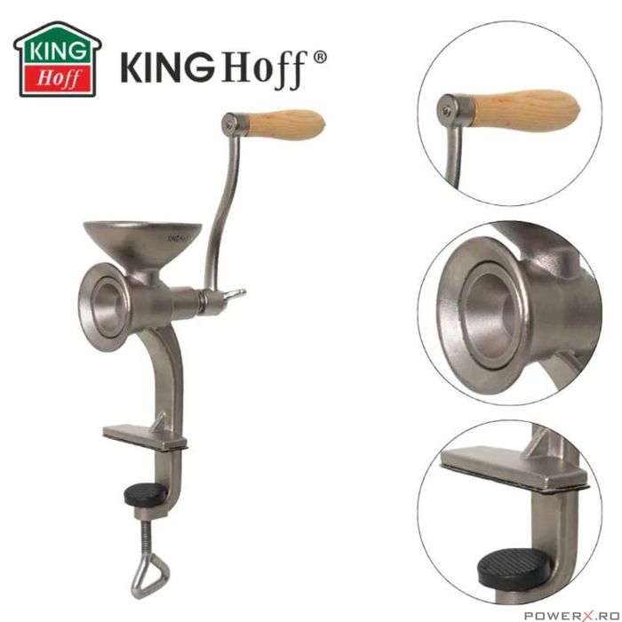 Masina pentru macinat seminte, manuala din otel inoxidabil, Kinghoff
