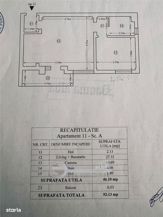 Apartament cu 2 camere, Bucium, mutare imediata