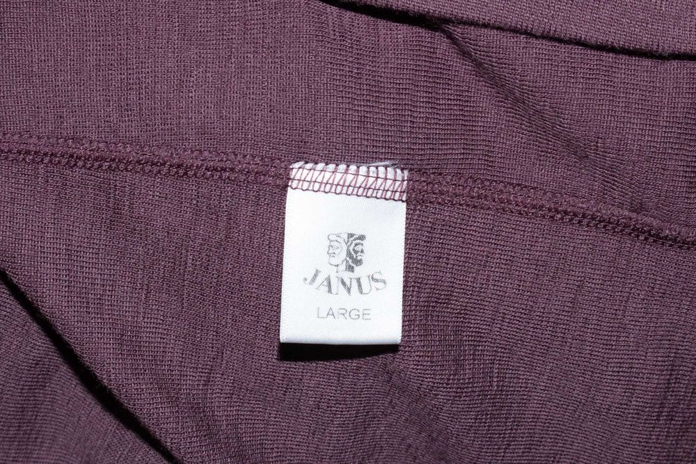 Janus мъжка блуза от мериносна вълна кафява термо бельо дълъг ръкав L