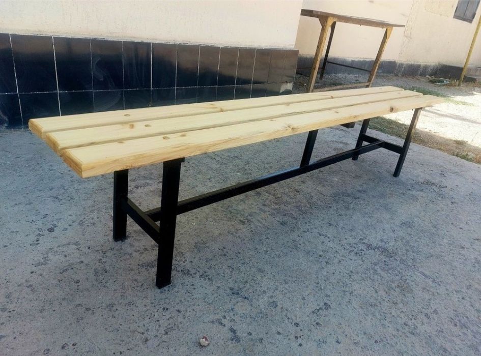 Скамейка без спинки лавка 2 метра