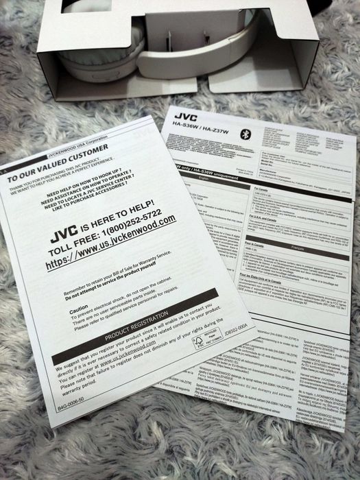 JVC Аудио слушалки HA-S36W,Бял