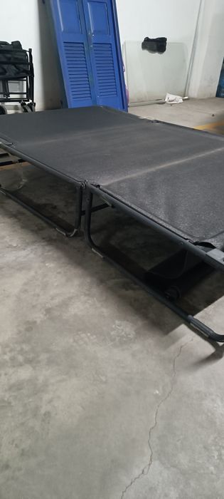 Pat pliant dublu (camping / oaspeți) – 120x200 cm – Cadru metalic rezistent