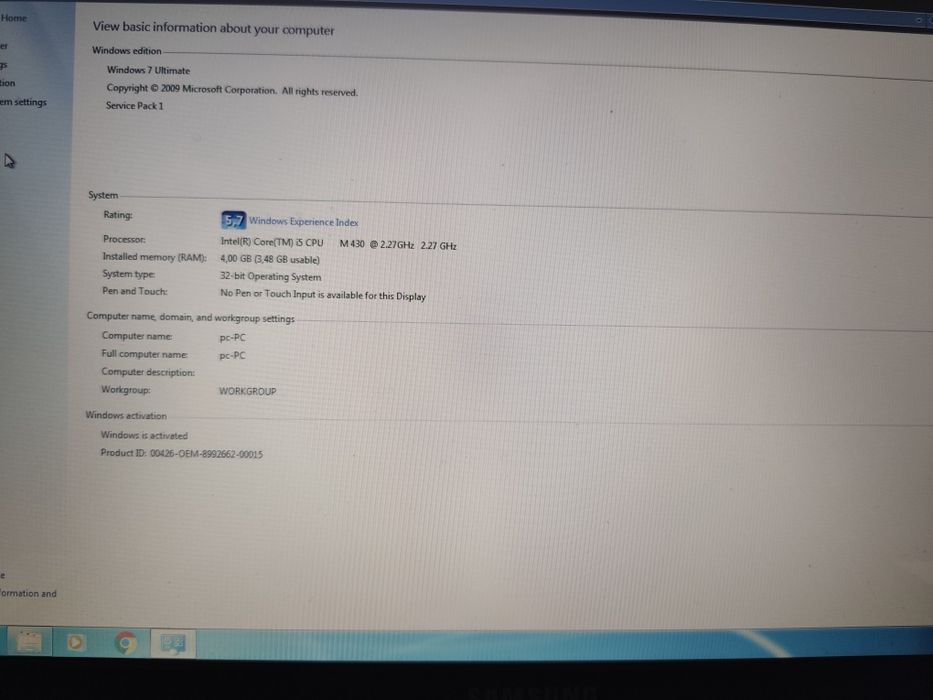Продам срочно  Ноутбук Samsung NP-R780