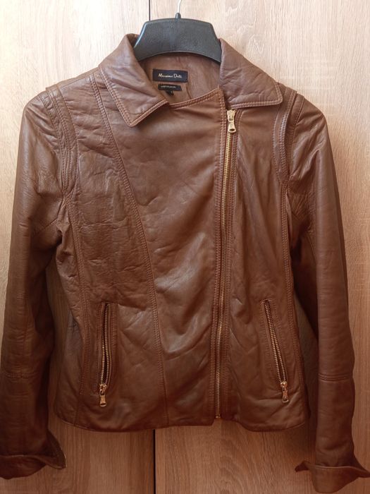 Geacă din piele Massimo Dutti