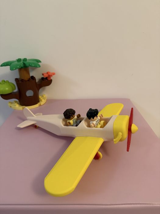 Jucarie avion imprimat 3D, compatibil cu lego duplo