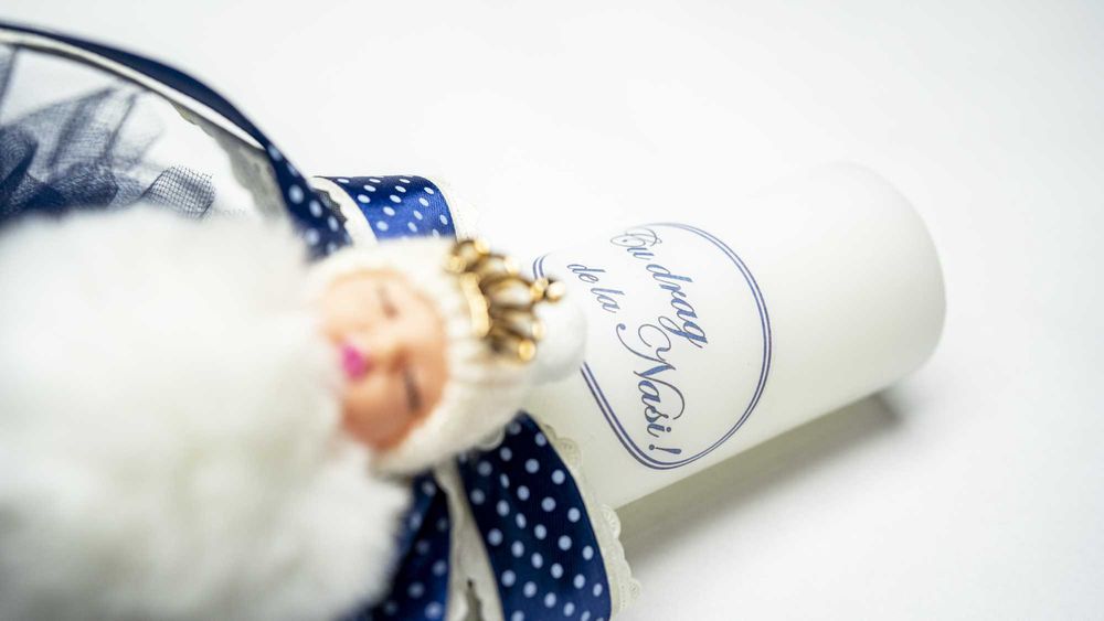 Lumanare pentru botez baieti - B01