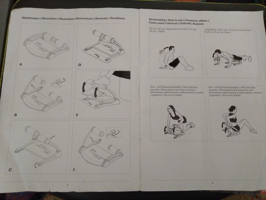 Aparat de fitness multifuncțional pentru tonifiere musculară, reglabil