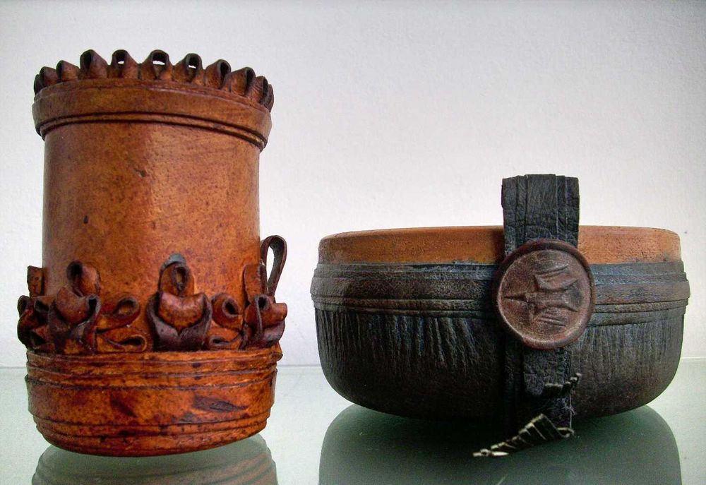 Моливник и гаванка ест.кожа комплект