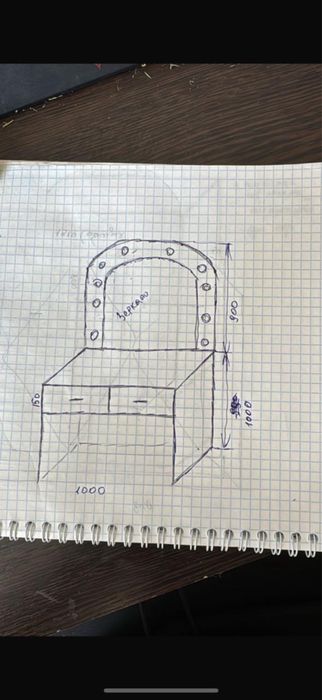 визажный стол розовый