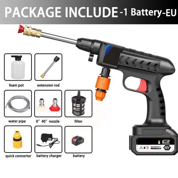 Водоструйка Безжичен пистолет за миене на автомобил под високо наляган