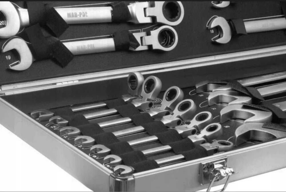 Звездогаечни чупещи тресчотни ключове 6-32мм в куфар Stahlmayer