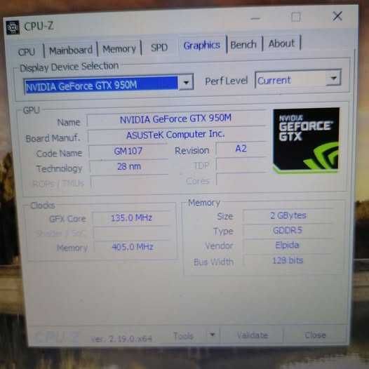 ASUS X756UX NVIDIA GeForce GTX 950M - GDDR5 128бит.