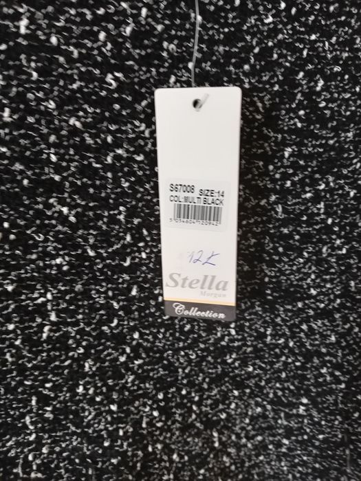 Пола от туид, черно-бял цвят