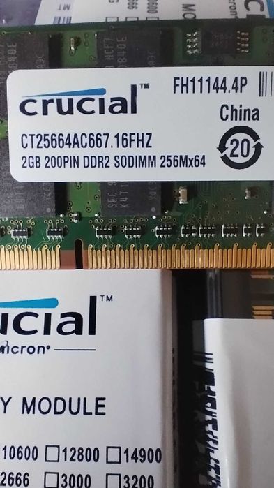 2GB DDR2/667Mhz Нова маркова памет за лаптоп - Samsung,Crucial,.