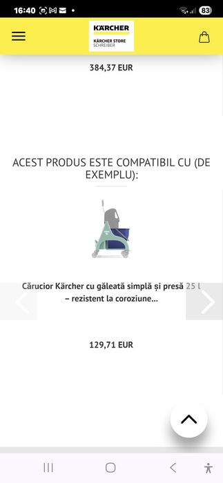 Vand 4 roți KARTCHER de 80 mm