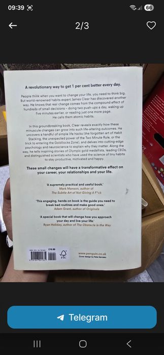 Книга "Atomic Habits" новая оригинал Penguin