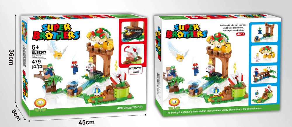 Конструктор Mario Brothers Супер Марио 479 части.