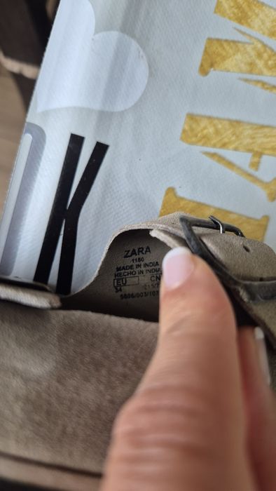 Сандали от естествена кожа на Zara,34 номер
