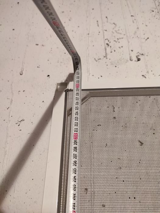 Plasa țânțari ușa balcon rama alba 221 x 82 cm