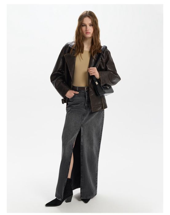 Юбка джинсовая макси