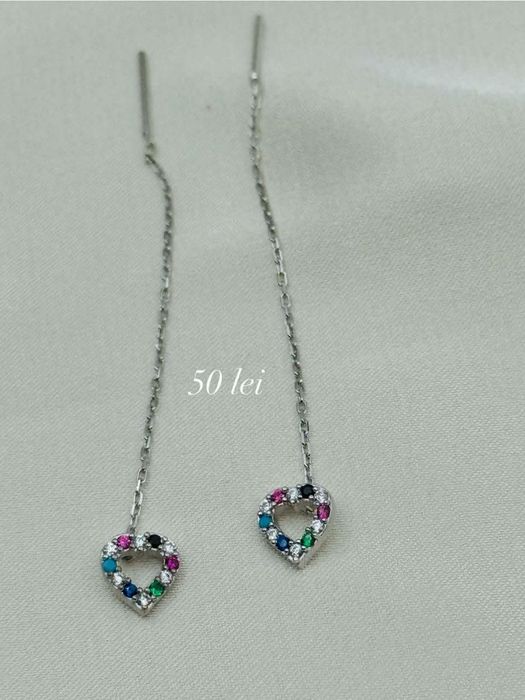 Cercei argint cu fir