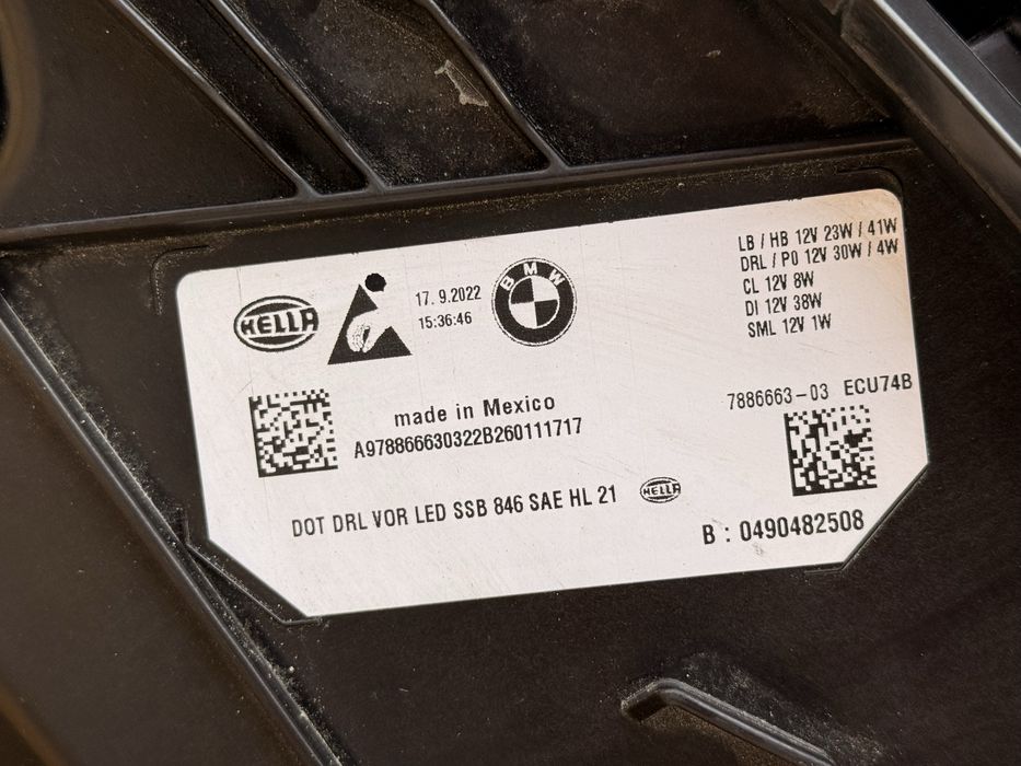 Ляв фар Bmw g20 LCI