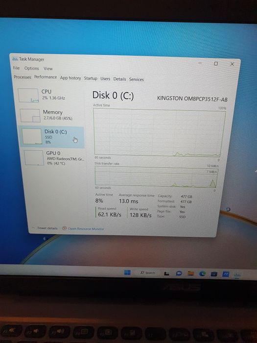 ASUS VivoBook D515D, Ryzen 3, SSD 512GB, 8GB RAM