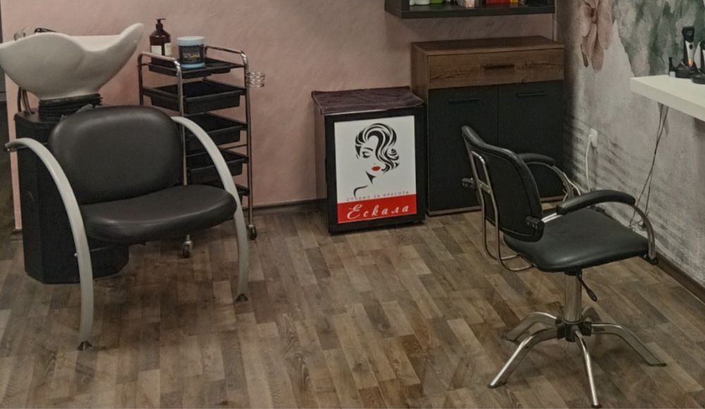 Измивна колона + стол за подстригване