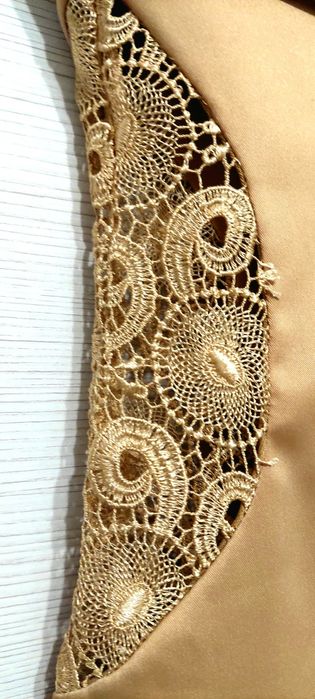 Rochie de ocazie 38 bej auriu