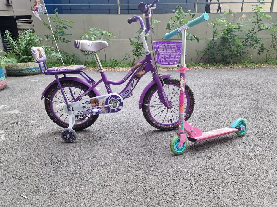 Велосипед с самокатом