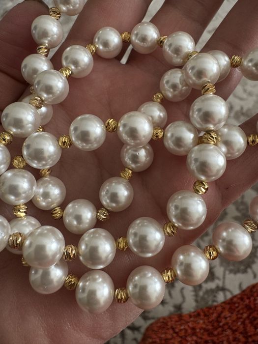 Бусы +браслет  из жемчуга