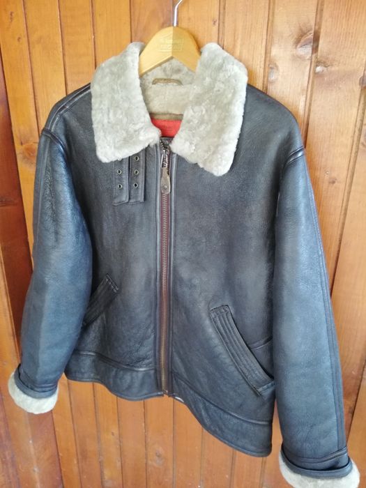 Geaca Aviator piele Offset M cu blana