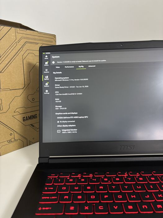 Laptop gaming i5 12th rtx 4050 6gb