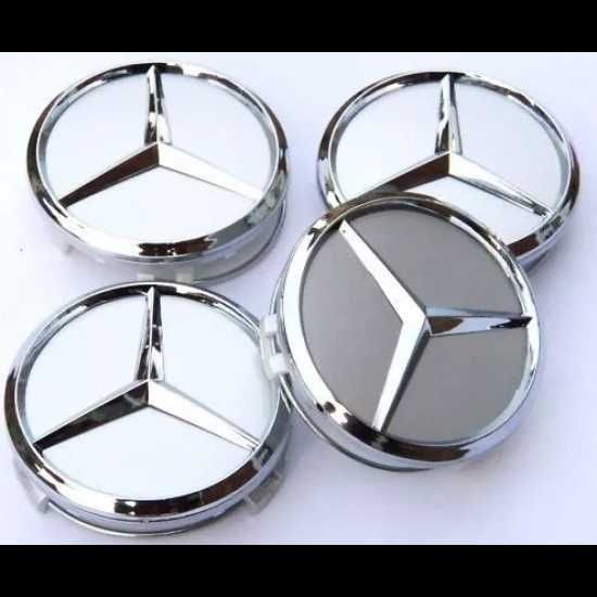 Капачки за джанти Мерцедес 75 мм. Сиви - Немско Качество!