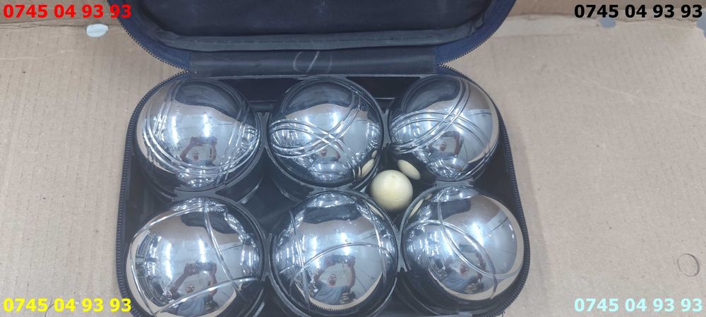 joc PENTANQUE 6 bile inox NOU