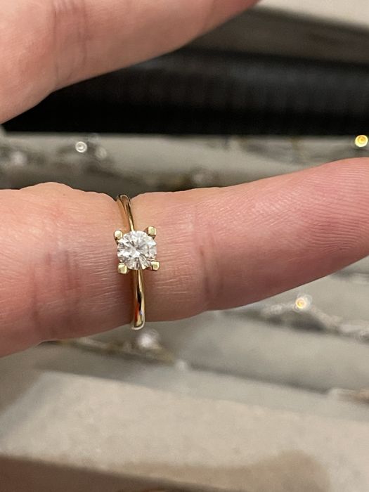 Inel logodna aur 14k, B&B (nu Teilor) marimea 51